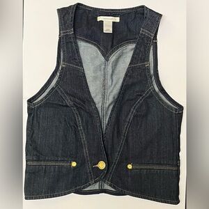 Y2K Mango Cropped Denim Vest